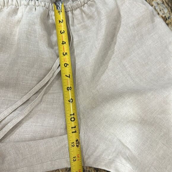 John P Linen Wide Leg High Rise Pants In Light Beige Size XL - Picture 9 of 9